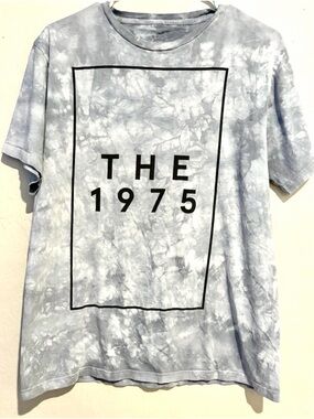 The 1975 Tie Dye Graphic Tee Blue Band Shirt-Size Large